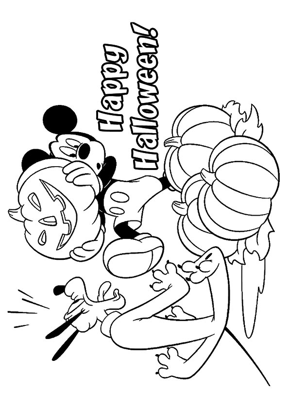 Plansa de colorat cu Halloween 42 100